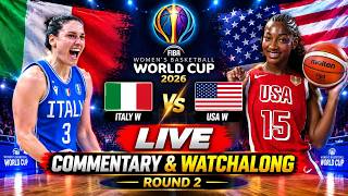 Italy W vs USA W Live FIBA Women's Basketball World Cup Round 2 2026 Commentary & Watchalong