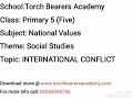 International Conflicts and Resolutions