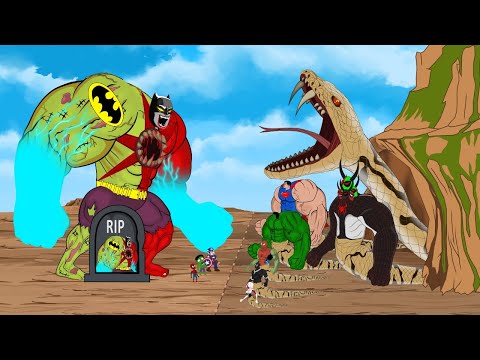 Rescue ALL Family HULK & SPIDERMAN: Battle Evolve The PYTHON'S SHAPE - FUNNY | SUPER HEROES MOVIES