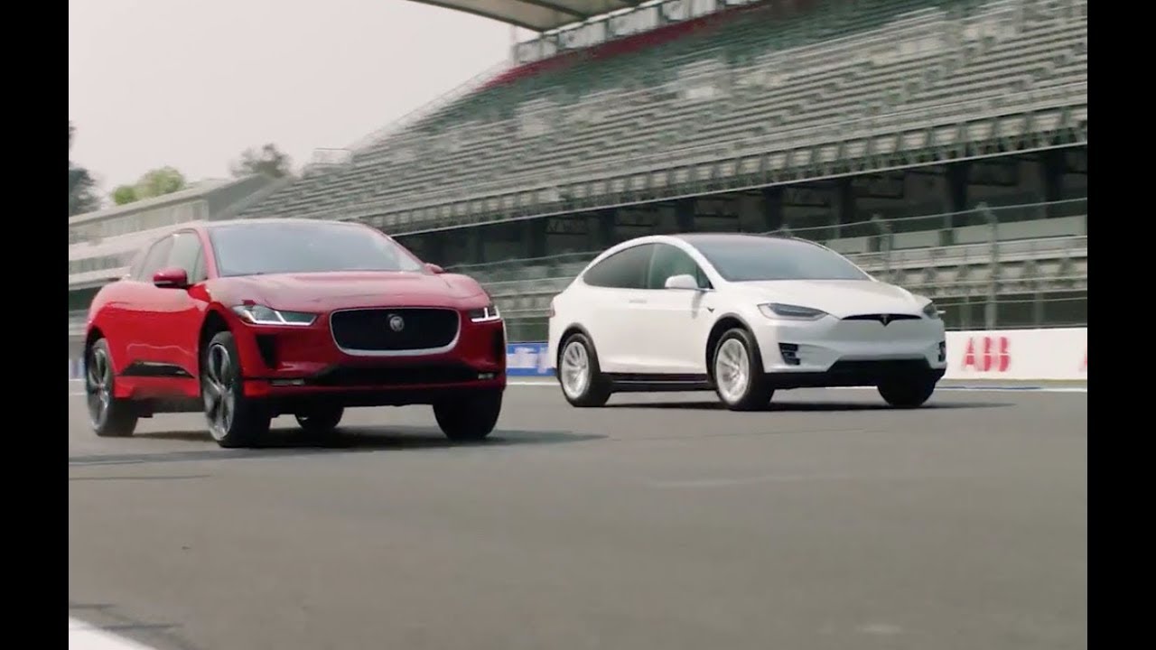 Jaguar I-Pace vs Tesla Model X 75D drag race
