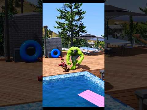 GTA 5 Hulk ko thande Pani me dhakka de dia 😂 #gta5 #shorts