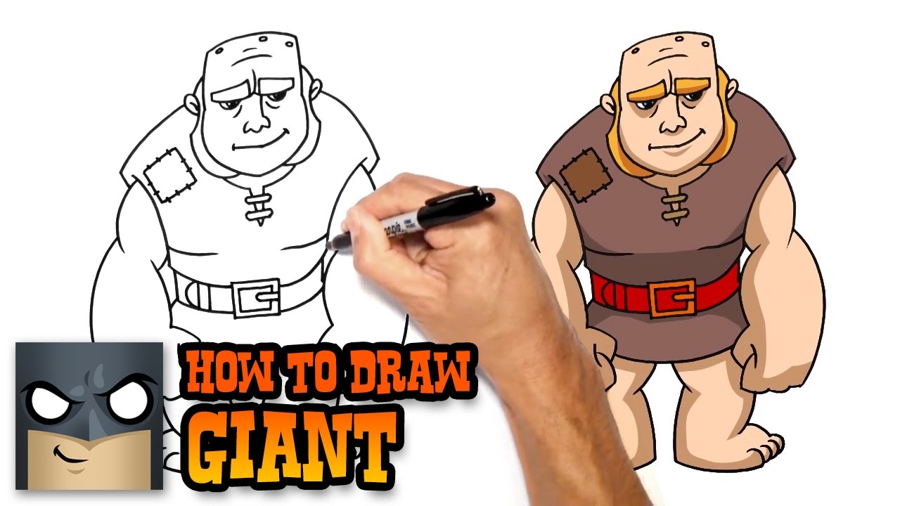 How to Draw a Giant - Clash of Clans