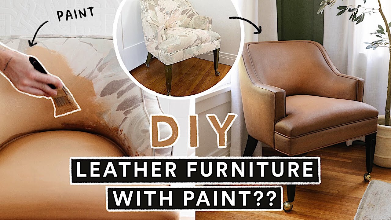Painting thrifted furniture to look like leather! It actually works! Lone Fox