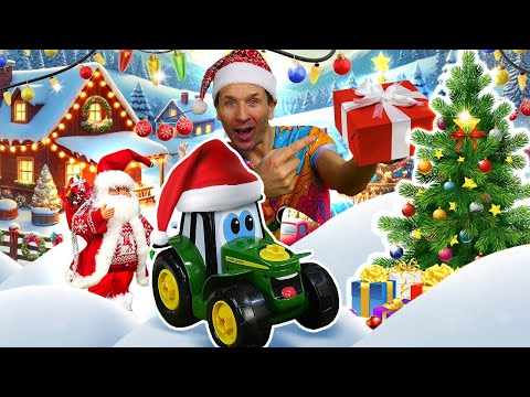 La fête de Noël à la ferme de Johnny le tracteur🚜🎄🌟 Jeux avec voitures pour les enfants