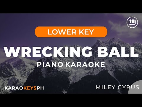 Wrecking Ball – Miley Cyrus (Lower Key – Piano Karaoke)