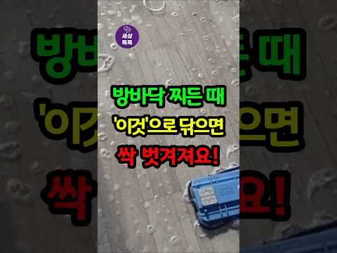 방바닥 찌든 때, 물티슈에 '이것' 묻혀 닦으면 싹 벗겨집니다!