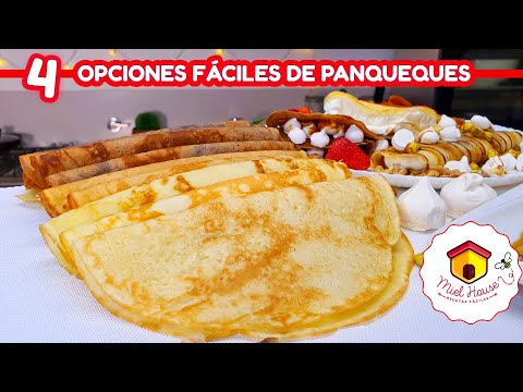 PANQUEQUES FACILES vainilla, chocolate o dulce de leche MASA RAPIDA