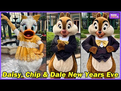 Daisy Duck, Chip & Dale - New Years Eve Surprise Appearance at Disney’s Port Orleans French Quarter