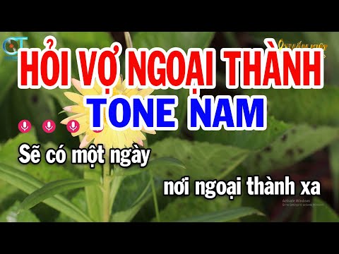 Karaoke Hỏi Vợ Ngoại Thành Tone Nam ( Am ) Nhạc Sống Mới | Karaoke Tuấn Kiệt