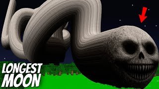 I found a LONGEST the MOON WOKE UP in Minecraft ! What's INSIDE the CROOKED SCARY MOON ?