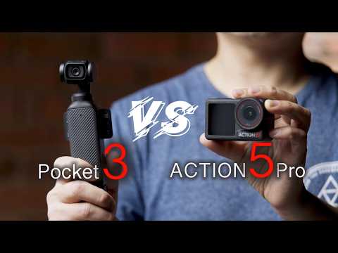 大疆Action 5 Pro 与 Pocket 3怎么选 ？旅行运动相机 画质｜收音｜电池续航｜Vlog附件实测