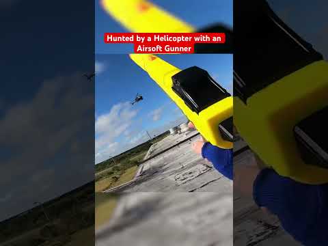 Shot at by a HELICOPTER… #funny #airsoft #sports