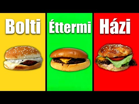 BOLTI vs ÉTTERMI vs HÁZI HAMBURGER!