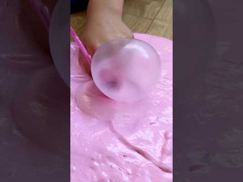 Mixing fluffiest and bubbliest slime on the floor
