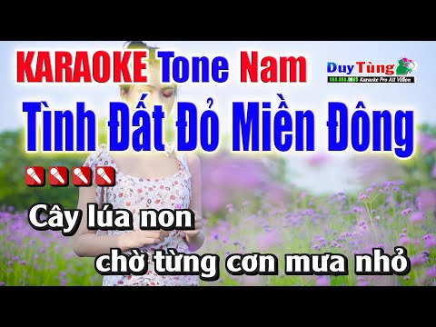 Karaoke || Tình Đất Đỏ Miền Đông – Tone Nam || Nhạc Sống Duy Tùng
