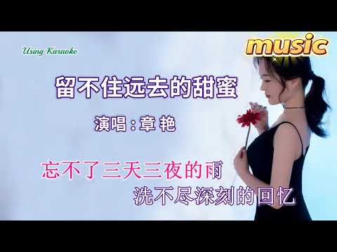 留不住遠去的甜蜜-章艷KTV 伴奏 no vocal 無人聲 music 純音樂 karaoke 卡拉OK 伴唱留不住遠去的甜蜜-章豔
