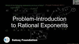 Problem-Introduction to Rational Exponents