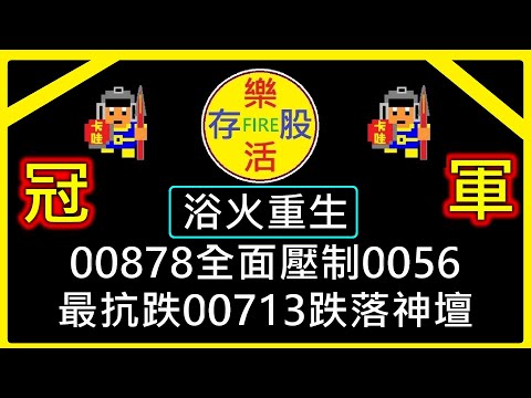 【存股人生-074】浴火重生！00878全面制霸0056！最抗跌00713跌落神壇！【卡哇KAWA】