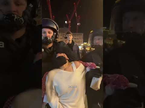 Berlin police brutally arrest of a pro-Palestine protester #gaza #palestine #shorts