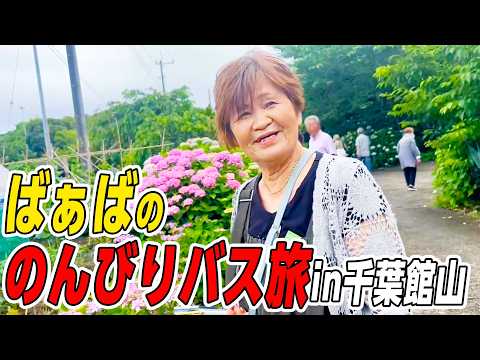 【ばぁばののんびりバス旅Vlog】仲良しのお友達とバスツアーで初夏の千葉・館山へ🚌もぎたてメロン＆紫陽花を満喫しました☺️ #シニア会 #勝栄山 #落花生 #ぴーにゃっつ