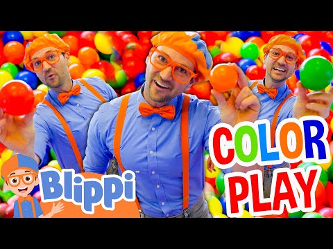 Blippi Colorful Indoor Playground Playtime 🛝 Fun For Kids | Kids TV | Educational Videos for Kids