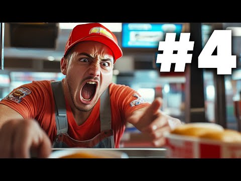 FAST FOOD SIMULATOR Gameplay Walkthrough Part 4 - WHY IS THIS GAME SO STRESSFUL