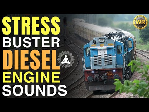 Diesel Train Journey Sounds | Stress Buster Diesel Engine Music