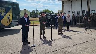 Verteidigungsminister Boris Pistorius und Generalinspekteur Carsten Breuer in der Südpfalz-Kaserne