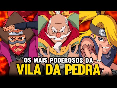 OS 10 NINJAS MAIS PODEROSOS DA VILA DA PEDRA EM NARUTO