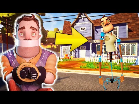 ПРИВЕТ СОСЕД стал Страшным МАНЕКЕНОМ как пройти 3 АКТ! - Hello Neighbor
