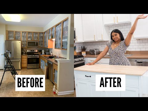 EASY DIY KITCHEN ISLAND IDEA I  KITCHEN MAKEOVER PT. 2