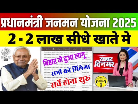 PM जनमन योजना 2025 बिहार मे हुआ लागू सभी को मिलेगा 2-2 लाख सीधे खाते मे!pm janman awas yojana 2025