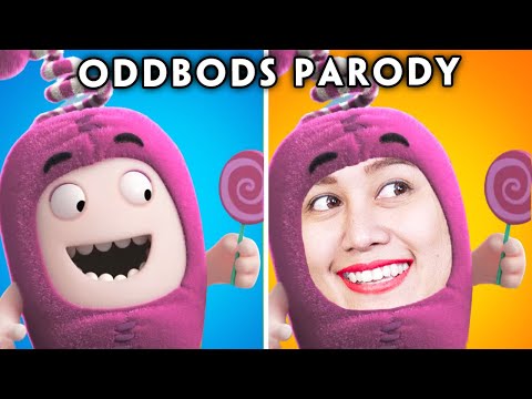 Triton contre Candy - Oddbods à budget zéro | Parodie de dessins animés drôles | WOA Parody Francais