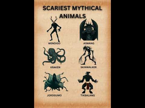 🌍WORLD MYTHICAL ANIMALS 🤯Pt.1 #shorts #animals #creature #mythicalcreatures