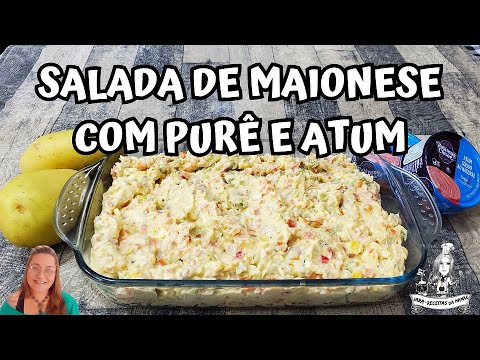 SALADA DE MAINESE COM PURÊ DE BATATAS,CATUPIRY E ATUM / SIMPLISMENTE  DELICIOSA / VOCÊ VAI AMAR