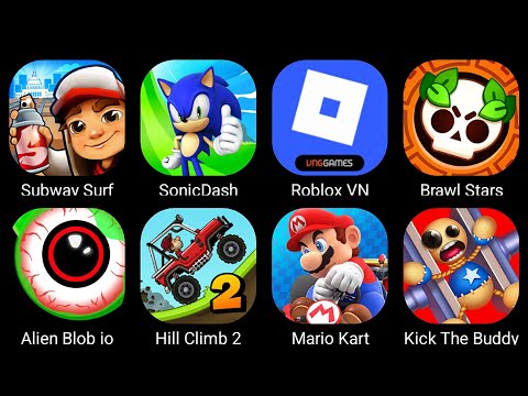 Roblox,Kick The Buddy,Subway Surf,Sonic Dash,Alien Blob.io,Mario Kart,Brawl Stars,Hill Climb 2