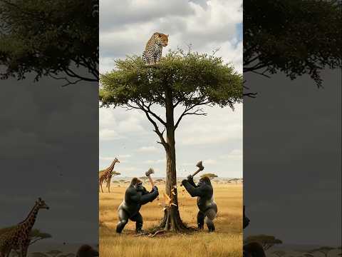 고릴라의 협동?! #animals #wildlife #동물의왕국 #코끼리 #표범 #funny