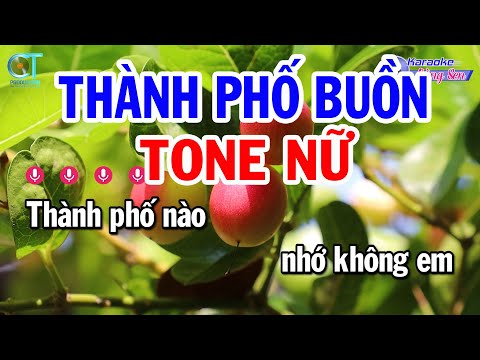Karaoke Thành Phố Buồn Tone Nữ Bm || Nhạc Sống Beat Mới Nhất | Karaoke Đồng Sen