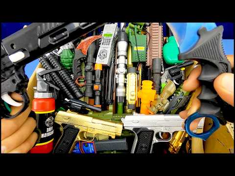 I Opened a Box of Tactical Toy Guns! 🔥 M999S, C18 Elite, M3000 Sniper, Golden M1911, Karambit Knife!