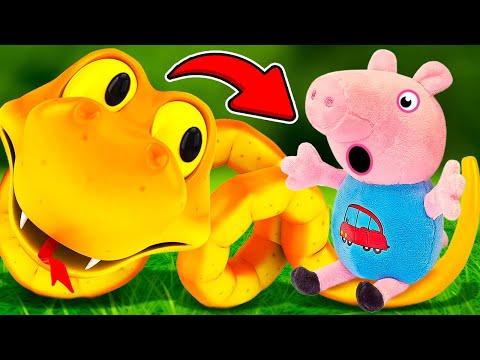 A Aventura de George Pig: Explorando a Floresta e Encontrando uma Cobra!