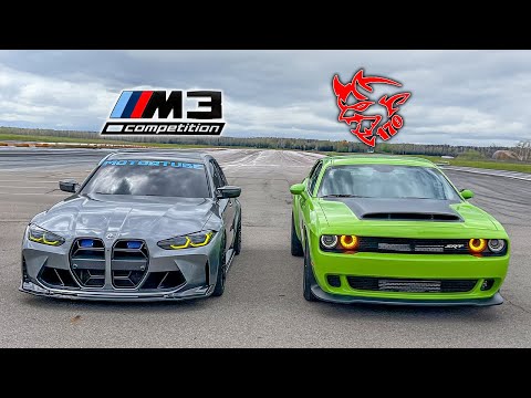 BMW G80 M3 VS. DODGE DEMON 170 INSANE RACE!