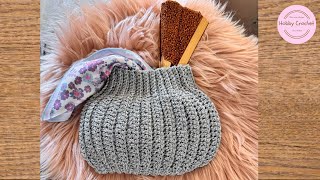 Bolso para fiesta a crochet versión diestra