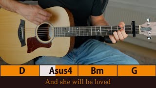 SHE WILL BE LOVED – Maroon 5 | Guitar & Vocals (Play-Along)