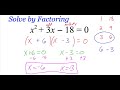 Solving Quadratic Equations by Factoring