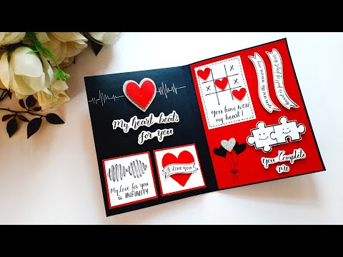 QUICK DIY Valentine's Day Card for Boyfriend | Beautiful Valentine's Day Card Idea | Tutorial