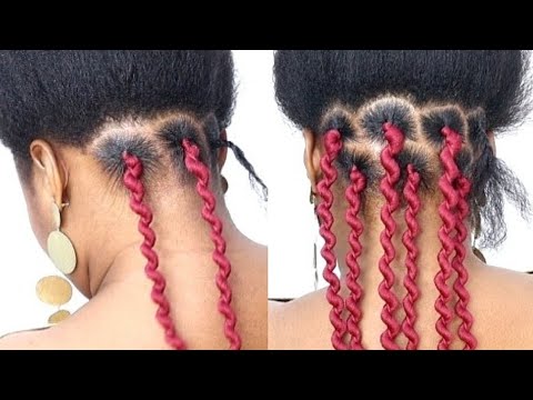 Simple Africa braid Hairstyle for different occasions using Brazilian wool - fake twist Hairstyles