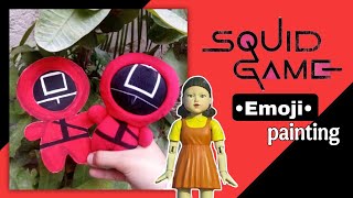 squid game emoji painting | easy squid game Logo painting || @mscreations23