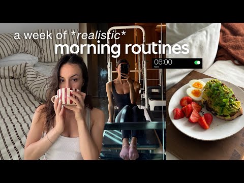 a week of morning routines | early morning motivation, waking up at 6 am, *realistic*