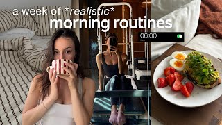 a week of morning routines | early morning motivation, waking up at 6 am, *realistic*