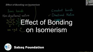 Effect of Bonding on Isomerism